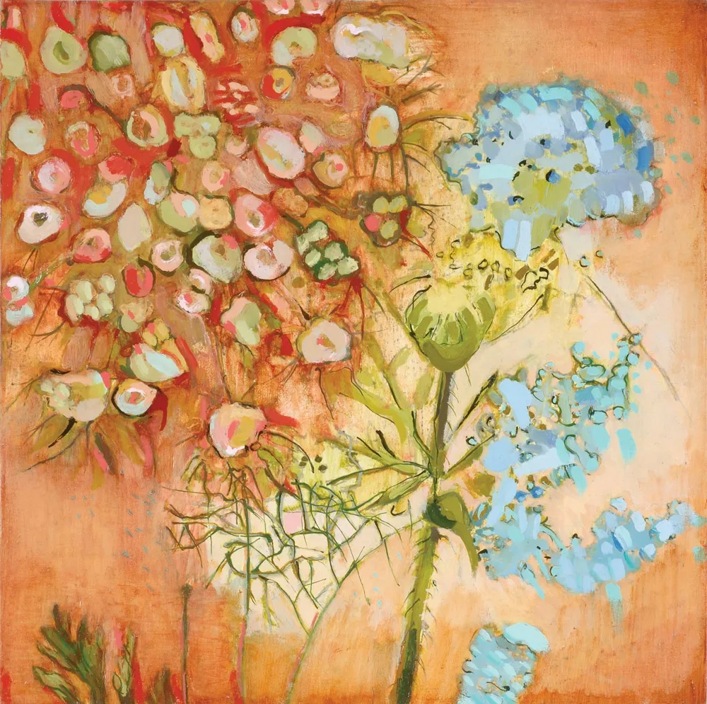 "with the aid of the marigolds the roses flourish" Queen Annes Lace, red