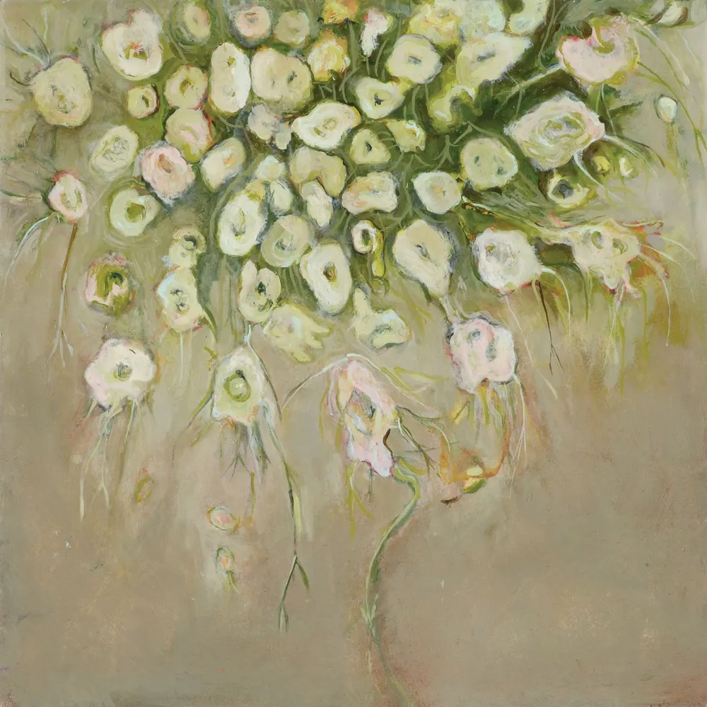 "with the aid of the marigolds the roses flourish" Queen Annes Lace, white