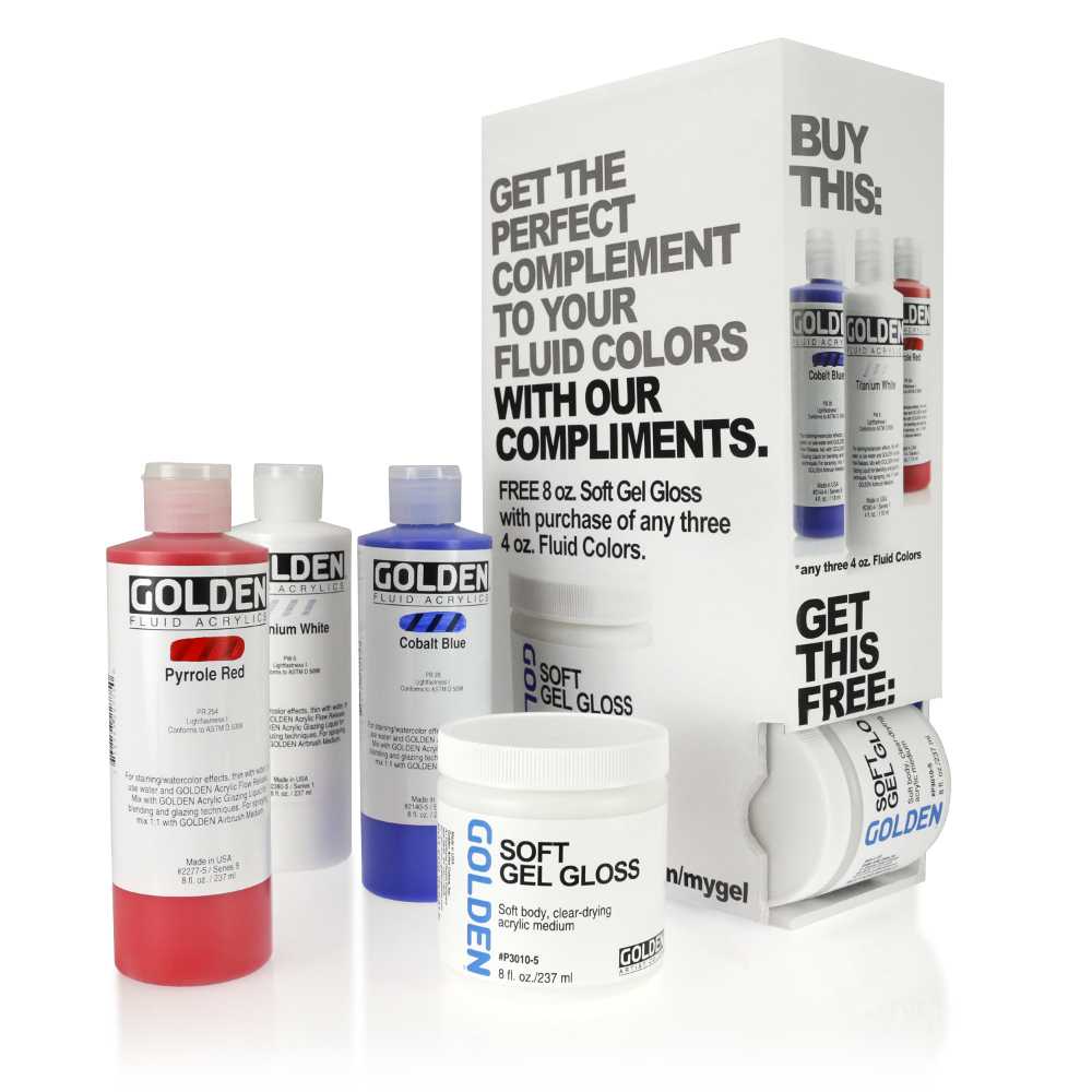GOLDEN Gel Medium and Fluid Acrylics Featured in Spring Promotion, Highlighting Product Versatility, Endless Possibilities