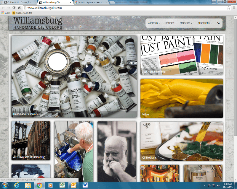 Golden Artist Colors Launches Newly Designed Website for Williamsburg Handmade Oil Colors