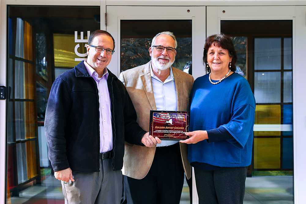 Senator Joseph A. Griffo Presents NYS Senate Empire Award to Golden Artist Colors